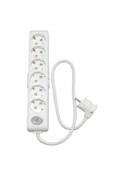 Multi-Let 6'lı Anahtarlı 1 Metre Topraklı Çocuk Korumalı Kablolu Grup Priz fırsatları
