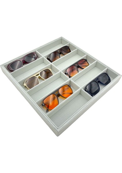 12'li Organizer Gri Anfora Gözlük Tablası