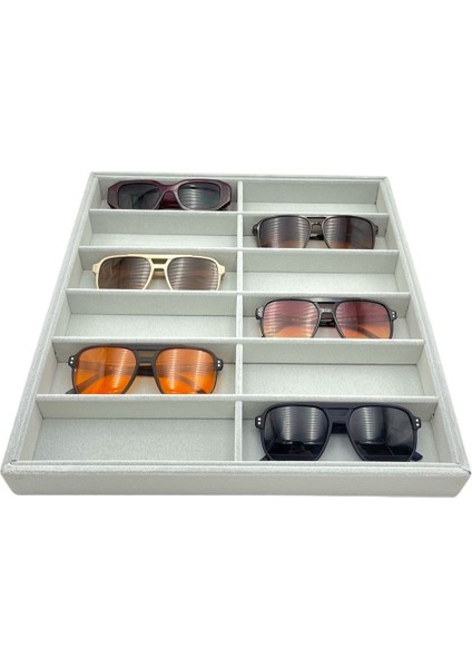 12'li Organizer Gri Anfora Gözlük Tablası fiyatları
