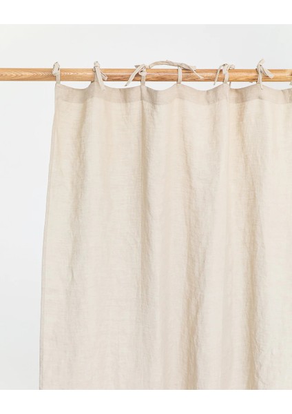 Bağlamalı İpli Pamuklu Düz Keten Tek Kanat Fon Perde fiyatları