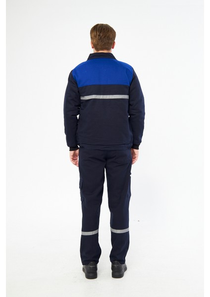 Orange Safety Kışlık Takım 7/7 Gabardin %100 Pamuk Lacivert Sax Mavi Robalı