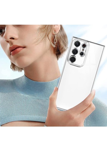Galaxy S24 Ultra Kılıf 3D Kamera ve Lens Korumalı Arkası Şeffaf Kenarı Renkli Ultra Lüks Razer Platin Silicone Case fırsatları
