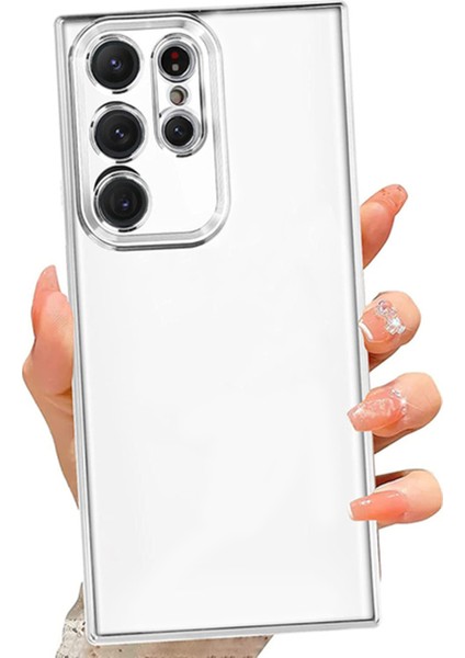 Galaxy S24 Ultra Kılıf 3D Kamera ve Lens Korumalı Arkası Şeffaf Kenarı Renkli Ultra Lüks Razer Platin Silicone Case indirimleri