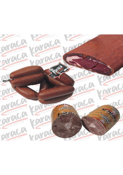 Yöresel Gurme Sucuk 250 gr Tütünlük Çemensiz Pastırma 250 gr Blok Dana Kavurma 250 gr
