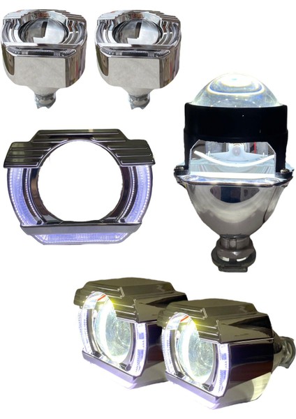 2.5 Inç Kesik U Bi-Xenon Mercek Beyaz Angel G151 modelleri