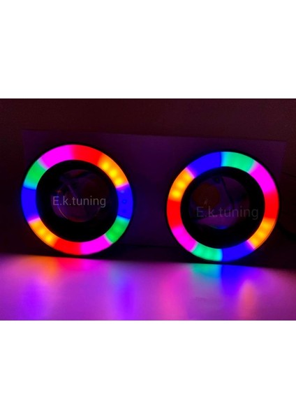 76 mm Kumandalı Angel Sis Farı Rgb