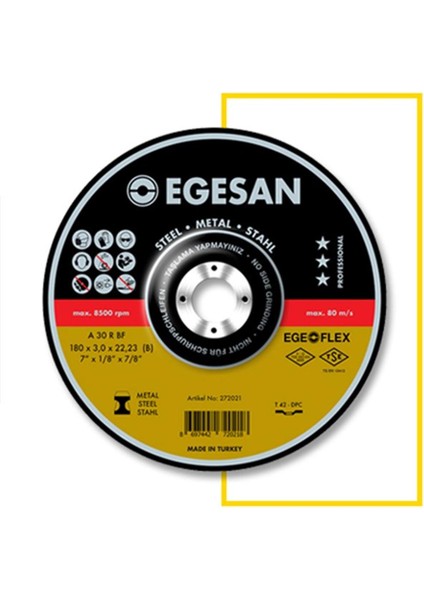 115*3,0*22,23 Metal Kesici Taş