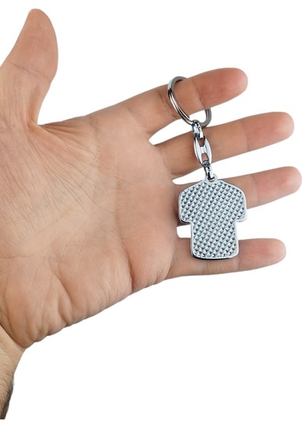 Sarı Lacivert Çubuklu Forma Tasarımında Metal Taraftar 1 Adet Anahtarlık