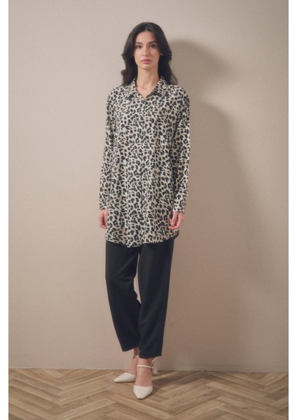 Fullamodest Leopar Desenli Palazzo Takım modelleri