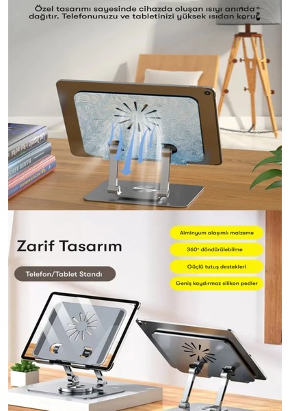 P20277 Gümüş Telefon - Tablet Standı