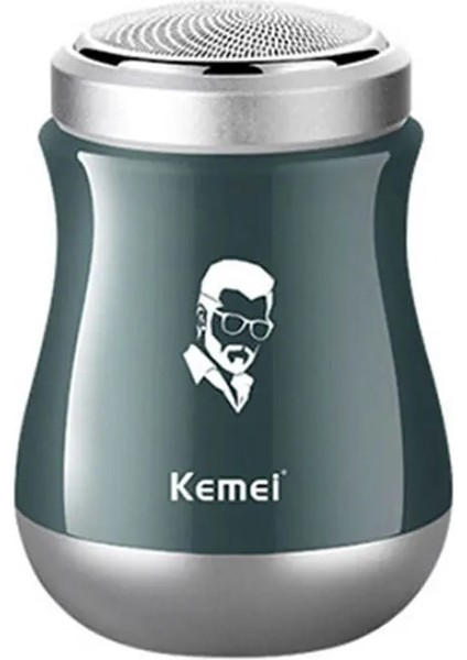 Yeşil Stil Orijinal Kemei Mini Elektrikli Tıraş Makinesi Erkekler Için Sakal Anız Elektrikli Tıraş Makinesi USB Şarj Edilebilir Wetdry Tıraş Makinesi Çanta ile (Yurt Dışından)