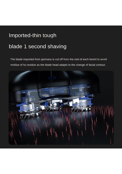 Siyah Stil Elektrikli Tıraş Makinesi Şarj Edilebilir Jilet Tıraş Bıçağı Bıyık Bıçağı Ev Taşınabilir Yüzen Üç Ucu Su Yıkama (Yurt Dışından) modelleri