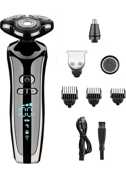 Standart Stil Yoodragons 5d Giyotin Sakal Makinesi Elektrikli Tıraş Makinesi Bıçaklar Gürültü Kulak USB Fişi Saç Kesme Kemei Kesici Jilet T9 Adam Için (Yurt Dışından) modelleri