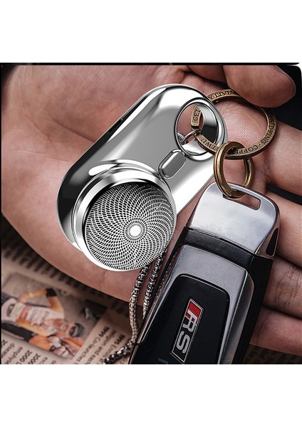 Gümüş Tarzı Uslıon Elektrikli Erkekler Jileti Mini Tıraş Yıkanabilir Elektrikli Tıraş Makinesi Şarj Edilebilir Tıraş Makinesi Asılabilir Anahtarlık Tıraş Makinesi Seyahat Taşınabilir (Yurt Dışından)