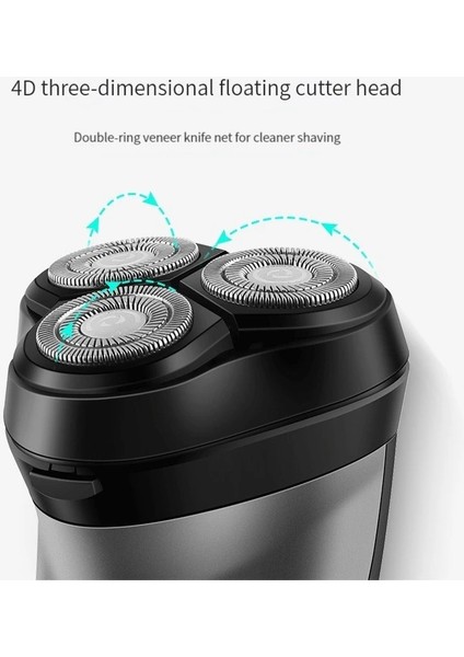 Siyah Stil Üç Kafa Yüzer Tıraş Makinesi Şarj Edilebilir Yıkama Tıraş Makinesi Elektrikli Tıraş Makinesi Erkek Sakal Makinesi Lence Pro Barber Teknolojisi Giyotin (Yurt Dışından) modelleri