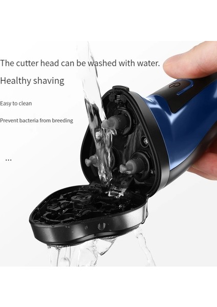 Siyah Stil Üç Kafa Yüzer Tıraş Makinesi Şarj Edilebilir Yıkama Tıraş Makinesi Elektrikli Tıraş Makinesi Erkek Sakal Makinesi Lence Pro Barber Teknolojisi Giyotin (Yurt Dışından) fırsatları