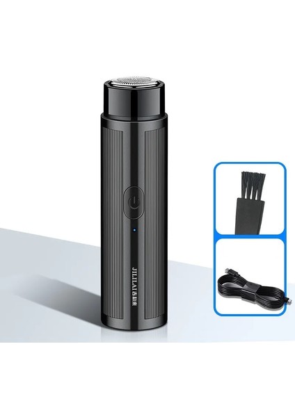 Siyah Stil Taşınabilir USB Şarj Tıraş Makinesi Erkekler Için Otomatik Mini Şarj Edilebilir Seyahat Yüz Vücut Elektrikli Jilet Sakal Düzeltici (Yurt Dışından)