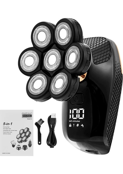 Standart Stil Smoocut Tıraş Makinesi Erkekler Için 7d Bağımsız 7 Kesici Yüzen Kafa Su Geçirmez Elektrikli Tıraş Makinesi Çok Fonksiyonlu USB Şarj Düzeltici Erkekler (Yurt Dışından)