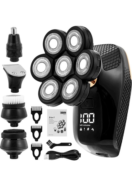 Standart Stil Smoocut Tıraş Makinesi Erkekler Için 7d Bağımsız 7 Kesici Yüzen Kafa Su Geçirmez Elektrikli Tıraş Makinesi Çok Fonksiyonlu USB Şarj Düzeltici Erkekler (Yurt Dışından)