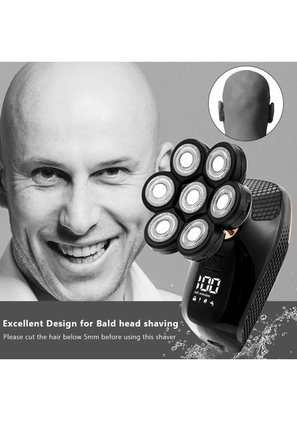 Standart Stil Smoocut Tıraş Makinesi Erkekler Için 7d Bağımsız 7 Kesici Yüzen Kafa Su Geçirmez Elektrikli Tıraş Makinesi Çok Fonksiyonlu USB Şarj Düzeltici Erkekler (Yurt Dışından)