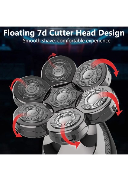 Gri Tarzı Erkekler Için Çok Fonksiyonlu Elektrikli Tıraş Makinesi 7d Yüzen Kesici Kafa Yüz Burun Saç Kesme Makası Su Geçirmez Tıraş Makinesi (Yurt Dışından) modelleri