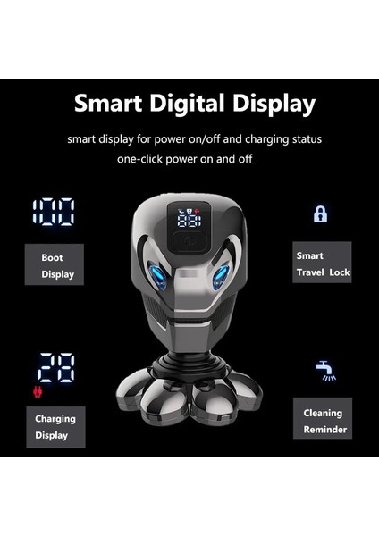 Gri Tarzı Erkekler Için Çok Fonksiyonlu Elektrikli Tıraş Makinesi 7d Yüzen Kesici Kafa Yüz Burun Saç Kesme Makası Su Geçirmez Tıraş Makinesi (Yurt Dışından) fırsatları