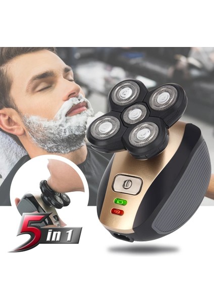 Siyah Stil Erkekler Için Pro Elektrikli Tıraş Makinesi Islak Kuru Kafa Elektrikli Tıraş Makinesi Sakal Saç Düzeltici Şarj Edilebilir Kel Tıraş Makinesi 5 In1 Bakım Kitleri (Yurt Dışından) modelleri