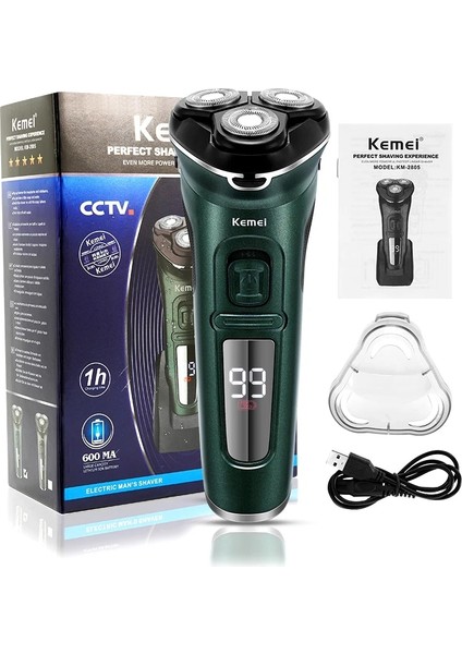 Siyah-Nobox Tarzı Güçlü Akülü LCD Elektrikli Tıraş Makinesi Şarj Tabanı ile Islak Kuru Sakal Elektrikli Tıraş Makinesi Şarj Edilebilir Yüz Tıraş Makinesi Erkekler Için (Yurt Dışından)