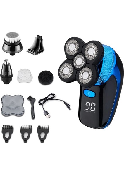 Mavi Stil Orijinal Su Geçirmez Elektrikli Tıraş Makinesi Erkekler Için Sakal Saç Düzeltici Elektrikli Tıraş Makinesi Şarj Edilebilir Tıraş Makinesi Kel Kafa Için (Yurt Dışından)