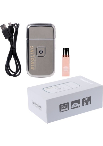 Altın Tarzı USB Elektrikli Tıraş Makinesi Metal Tel Çekme Tasarım Kabuk Şarj Edilebilir Jilet Tıraş Erkekler Için Örgü Hızlı Şarj Işığı Küçük Makine (Yurt Dışından)