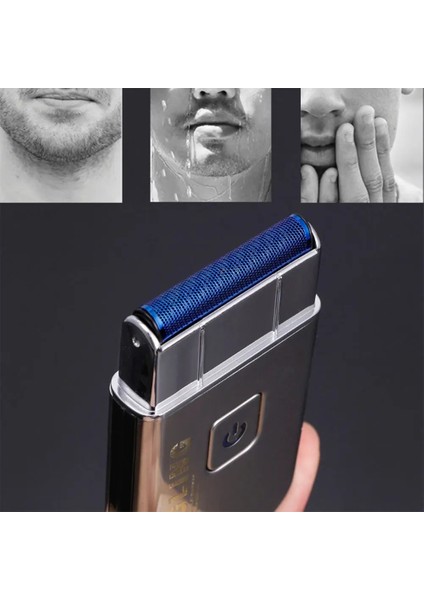 Altın Tarzı USB Elektrikli Tıraş Makinesi Metal Tel Çekme Tasarım Kabuk Şarj Edilebilir Jilet Tıraş Erkekler Için Örgü Hızlı Şarj Işığı Küçük Makine (Yurt Dışından)