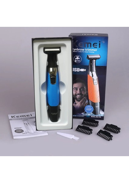 Mavi Stil Kemei Elektrikli Tıraş Makinesi Bir Bıçak USB Şarj Edilebilir Sakal ve Bıyık Düzeltici Güvenlik Yüz Jilet Tıraş Makinesi Erkekler ve Kadınlar Için (Yurt Dışından)