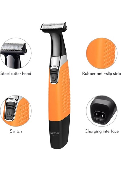 Mavi Stil Kemei Elektrikli Tıraş Makinesi Bir Bıçak USB Şarj Edilebilir Sakal ve Bıyık Düzeltici Güvenlik Yüz Jilet Tıraş Makinesi Erkekler ve Kadınlar Için (Yurt Dışından) indirimleri