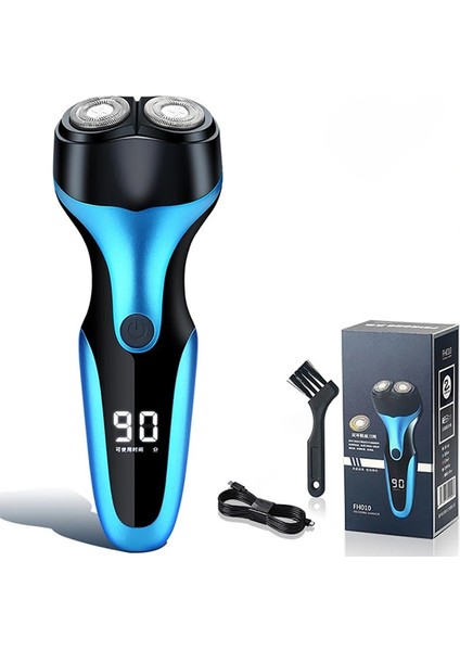 Kırmızı Stil Erkekler Için Elektrikli Tıraş Makinesi, Erkekler Için Elektrikli Tıraş Makinesi, Islak Kuru Ipx7 Su Geçirmez Sakal Düzeltici Yüz Fırçalı USB Döner Tıraş Makinesi (Yurt Dışından)