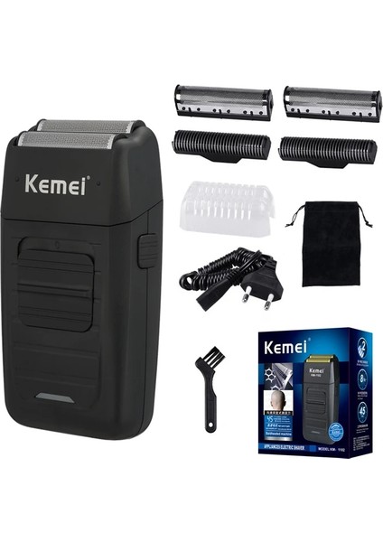 KM-1102D1 Stili Kemei 3D Elektrikli Tıraş Makinesi Erkekler Elektrikli Tıraş Makinesi Şarj Edilebilir Yüzen Sakal Tıraş Makinesi Saç Düzeltici Yüz Bakımı Tıraş Makinesi (Yurt Dışından)