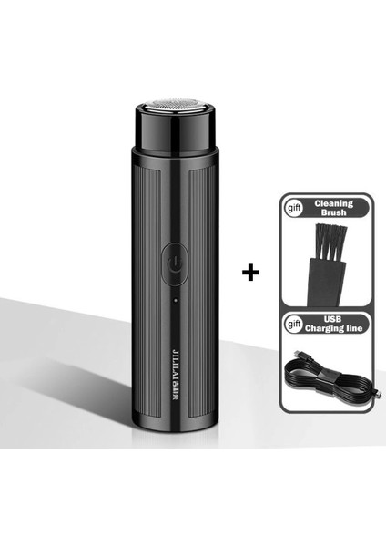Siyah Stil Erkek Mini Elektrikli Tıraş Makinesi Tıraş Makinesi Epilasyon Sakal Düzeltici Tıraş Makinesi Saç Çıkarıcı USB Şarj Taşınabilir Epilatörler (Yurt Dışından)