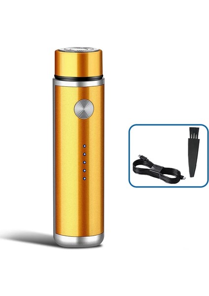 Altın Tarzı Erkekler Son Mini USB Elektrikli Tıraş Makinesi Uzun Ömürlü Taşınabilir Yıkanabilir Araba Şarj Edilebilir Tıraş Makinesi Bıçak Yüz Sakal Jilet (Yurt Dışından)