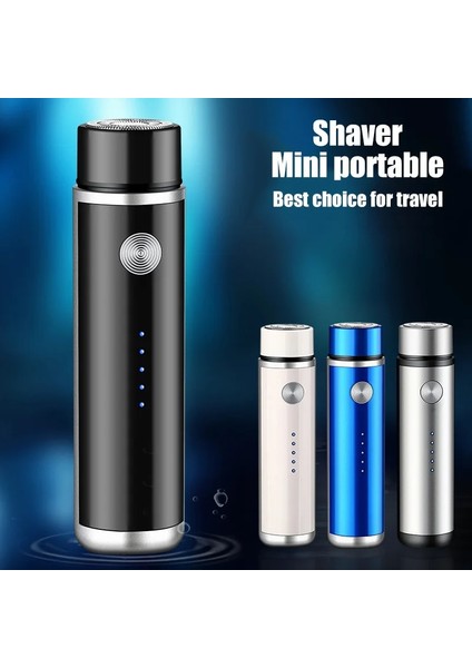 Altın Tarzı Erkekler Son Mini USB Elektrikli Tıraş Makinesi Uzun Ömürlü Taşınabilir Yıkanabilir Araba Şarj Edilebilir Tıraş Makinesi Bıçak Yüz Sakal Jilet (Yurt Dışından)