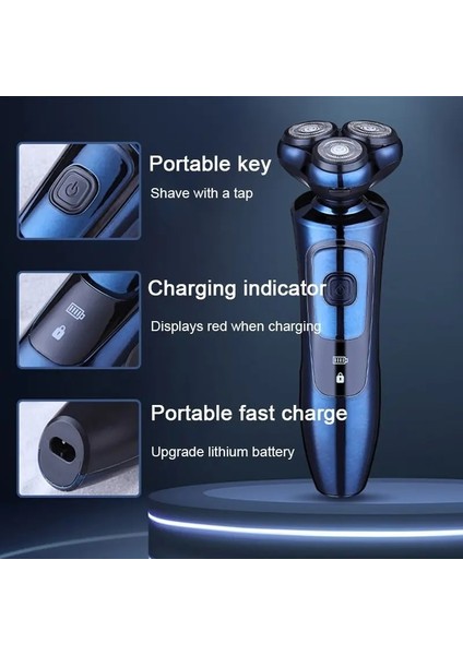 Yb3 Stili Profesyonel Erkek Elektrikli Traş Makineleri USB Araç Şarj Sakal Düzeltici Döner Çok Fonksiyonlu Jilet Erkekler Favori Burun Düzeltici Jilet (Yurt Dışından)