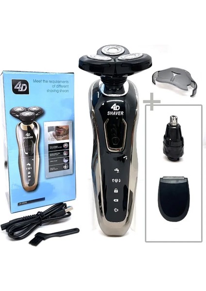 Kıt3 Stili Yüksek Li Elektrikli Tıraş Makinesi Su Geçirmez Hızlı Şarj Erkek Tıraş Makinesi Şarj Edilebilir Elektrikli Tıraş Makinesi Sakal Düzeltici Tıraş Makinesi (Yurt Dışından)