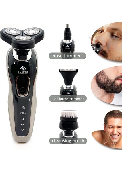Kıt3 Stili Yüksek Li Elektrikli Tıraş Makinesi Su Geçirmez Hızlı Şarj Erkek Tıraş Makinesi Şarj Edilebilir Elektrikli Tıraş Makinesi Sakal Düzeltici Tıraş Makinesi (Yurt Dışından) modelleri