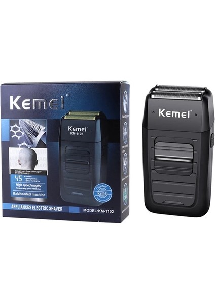KM1102 Tarzı Kemei Elektrikli Tıraş Makinesi Saç Kesme Makinesi Erkek Elektrikli Tıraş Makinesi Sakal Düzeltici Pistonlu Folyo Tıraş Profesyonel Tıraş Makinesi Makinesi (Yurt Dışından)
