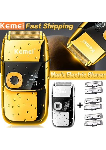 KM1102 Tarzı Kemei Elektrikli Tıraş Makinesi Saç Kesme Makinesi Erkek Elektrikli Tıraş Makinesi Sakal Düzeltici Pistonlu Folyo Tıraş Profesyonel Tıraş Makinesi Makinesi (Yurt Dışından) fiyatları