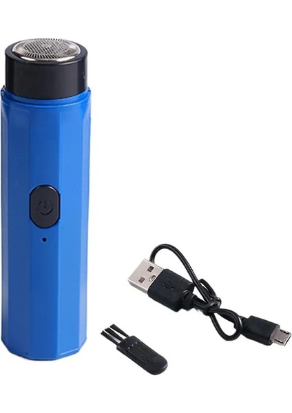 Mavi Stil Mini Elektrikli Tıraş Makinesi Erkekler Için Taşınabilir Elektrikli Jilet Sakal Bıçağı USB Şarj Erkek Traş Makineleri Yüz Vücut Jilet Tıraş Makinesi (Yurt Dışından)