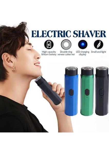 Mavi Stil Mini Elektrikli Tıraş Makinesi Erkekler Için Taşınabilir Elektrikli Jilet Sakal Bıçağı USB Şarj Erkek Traş Makineleri Yüz Vücut Jilet Tıraş Makinesi (Yurt Dışından) fiyatları