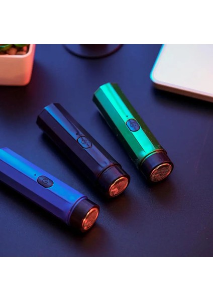 Mavi Stil Mini Elektrikli Tıraş Makinesi Erkekler Için Taşınabilir Elektrikli Jilet Sakal Bıçağı USB Şarj Erkek Traş Makineleri Yüz Vücut Jilet Tıraş Makinesi (Yurt Dışından) indirimleri