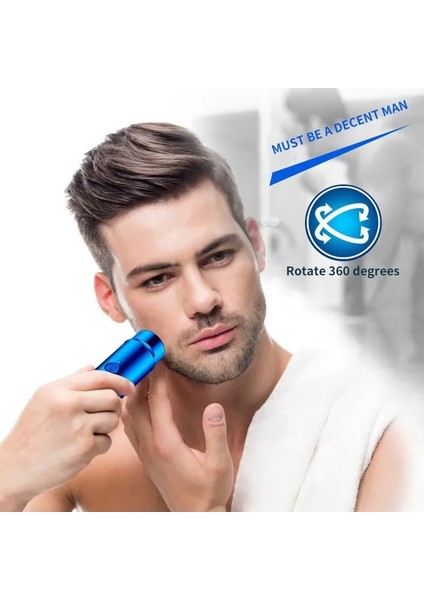 Mavi Stil Mini USB Elektrikli Tıraş Makinesi Uzun Ömürlü Taşınabilir Yıkanabilir Araba Şarj Edilebilir Tıraş Makinesi (Yurt Dışından) indirimleri
