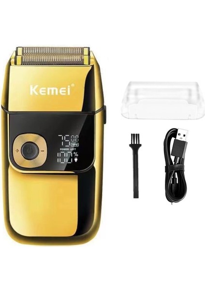 NO.2028 Tarzı Elektrikli Tıraş Makinesi Erkek Sakal Jilet Saç Düzeltici Erkekler Için Saç Kesimi Tıraş Ricoh Kafa USB Hızlı Şarj LCD Ekran Yıkanabilir (Yurt Dışından)