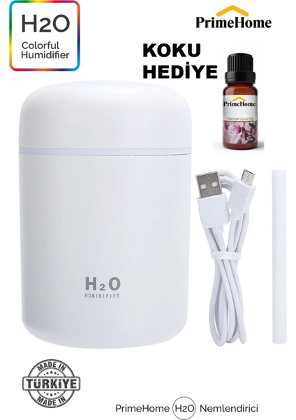 H2O 300 ml Ultrasonik Hava Nemlendirici + Koku Hediye Yerli Üretim