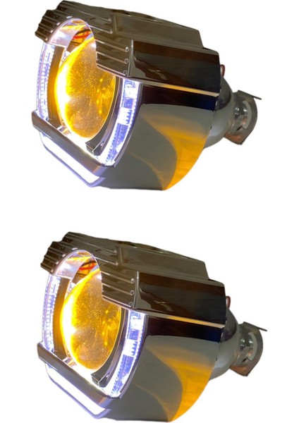 2.5 Inç Kesik U Bi-Xenon Mercek Beyaz Angel + Rgb Şeytan Göz modelleri